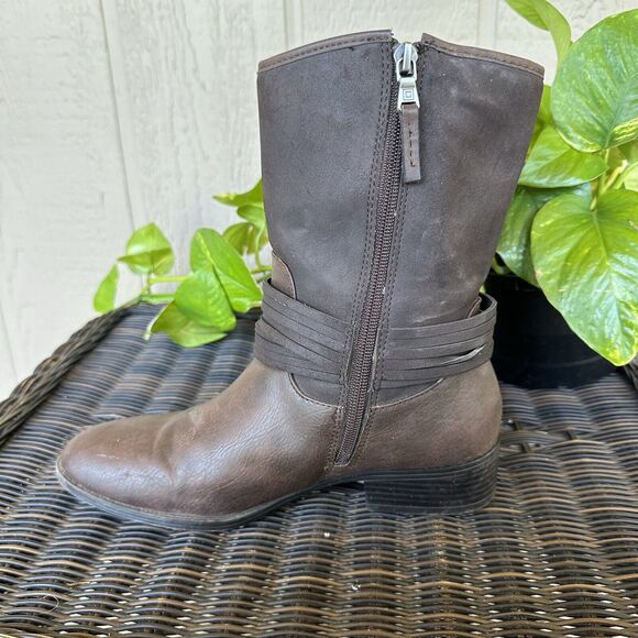 Chaps Ralph Lauren Gari Boots Womens Size 8.5 B Dark Brown Classic‎ Bootie - Picture 5 of 10